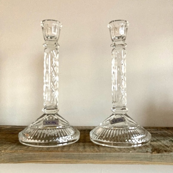 Toscany Crystal Candlestick set of 2 - Picture 3 of 5